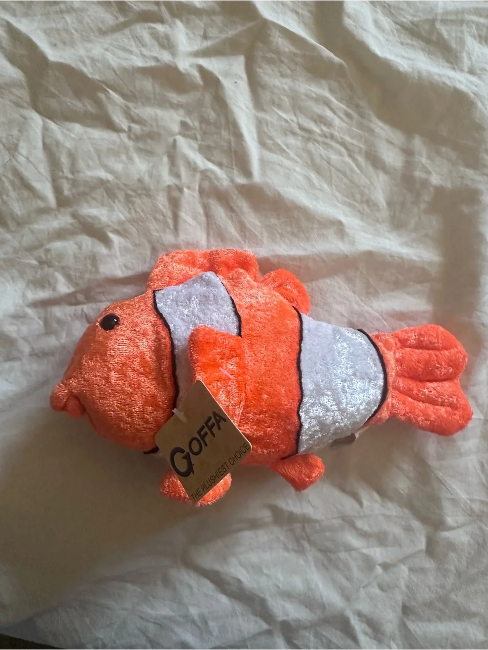 GOFFA Orange Plush Clownfish Pet Toy